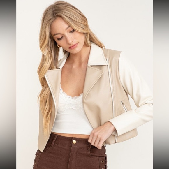 Neutral Colorblock Motojacket - Picture 6 of 7